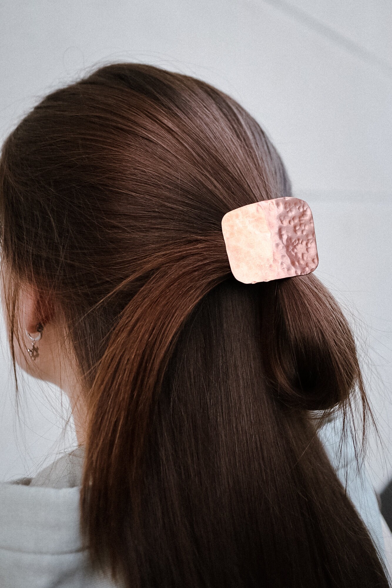 Set of 4 Slim Copper and Silicone Hair Ties No Damage Volumizing Ponytail Holder KANPRINCESS 100PCS Brown Hair Ties for Thick Hair - Elastic  main image 2