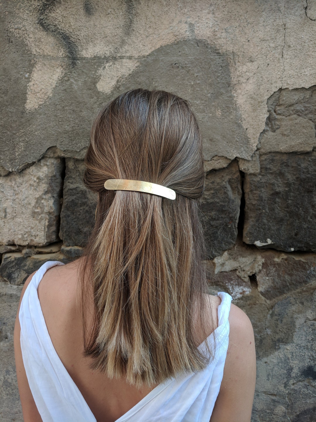 Geometric Hair Clip Metal Hair Clip Rectangle Hair Accessories Etsy