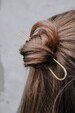 Minimal hair pin copper hair accessories brass bobby pin hammered hair pins women accessories simple hair fork golden brass silver hair pins 