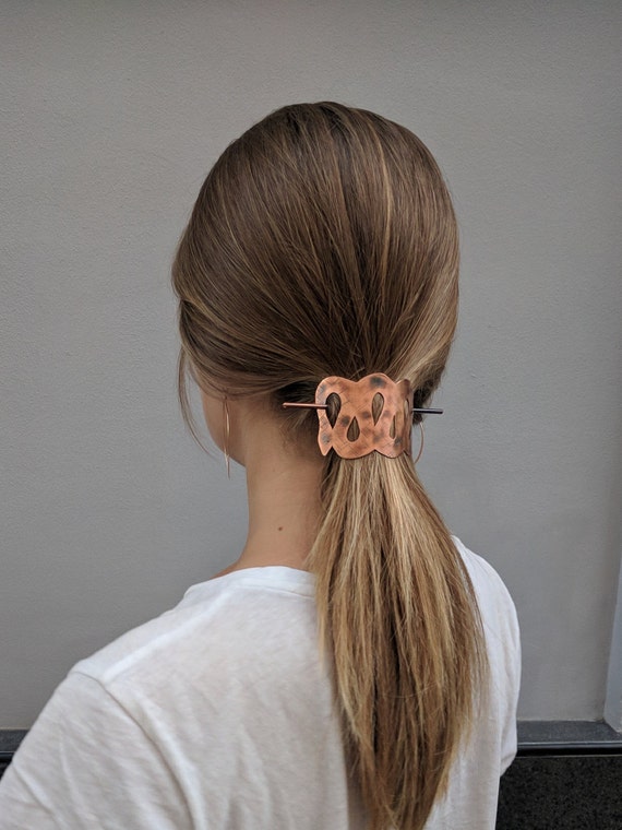 Python Hair Clip Snake Hair Barrette Brass Hair Accessories Etsy