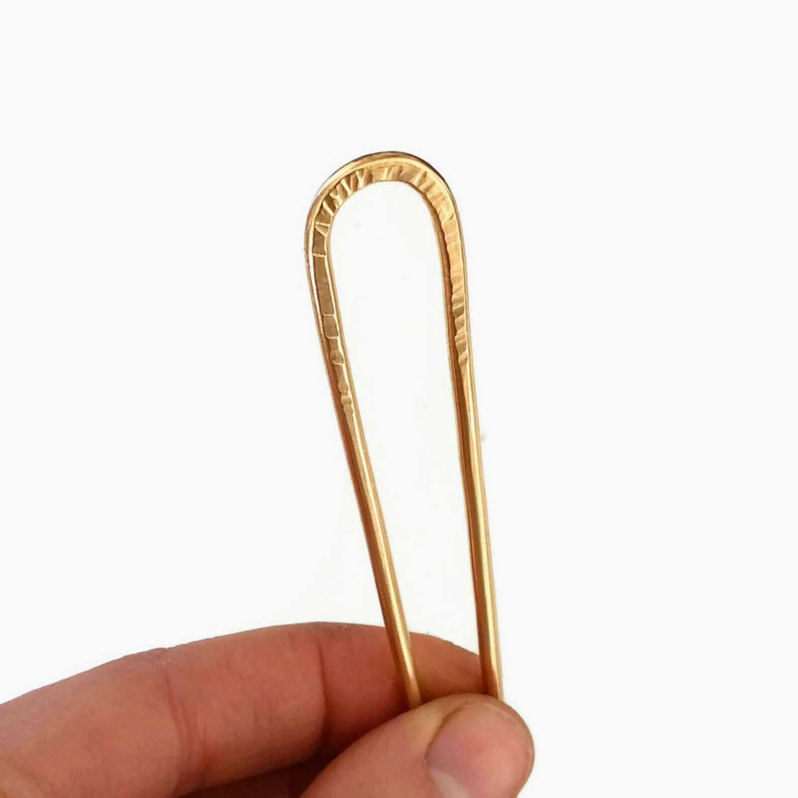Brass hair pin 3.5 hammered pin minimal hair accessories Etsy