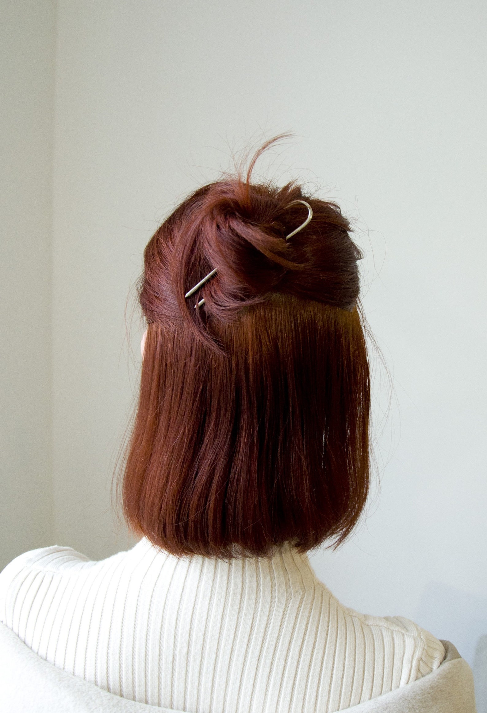 Minimal Hair Pin Copper Hair Accessory Brass Bobby Pin Etsy