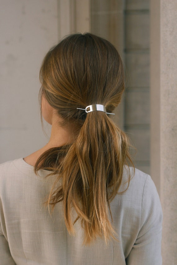 Hair cuff Adjustable Gold Hair Cuff for Locs – Metal Ponytail Holder  main image 3