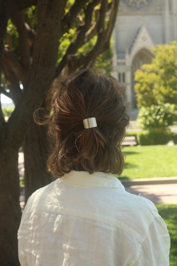 Metal Hair Cuff - Size Small Copper Ponytail Holder Metal