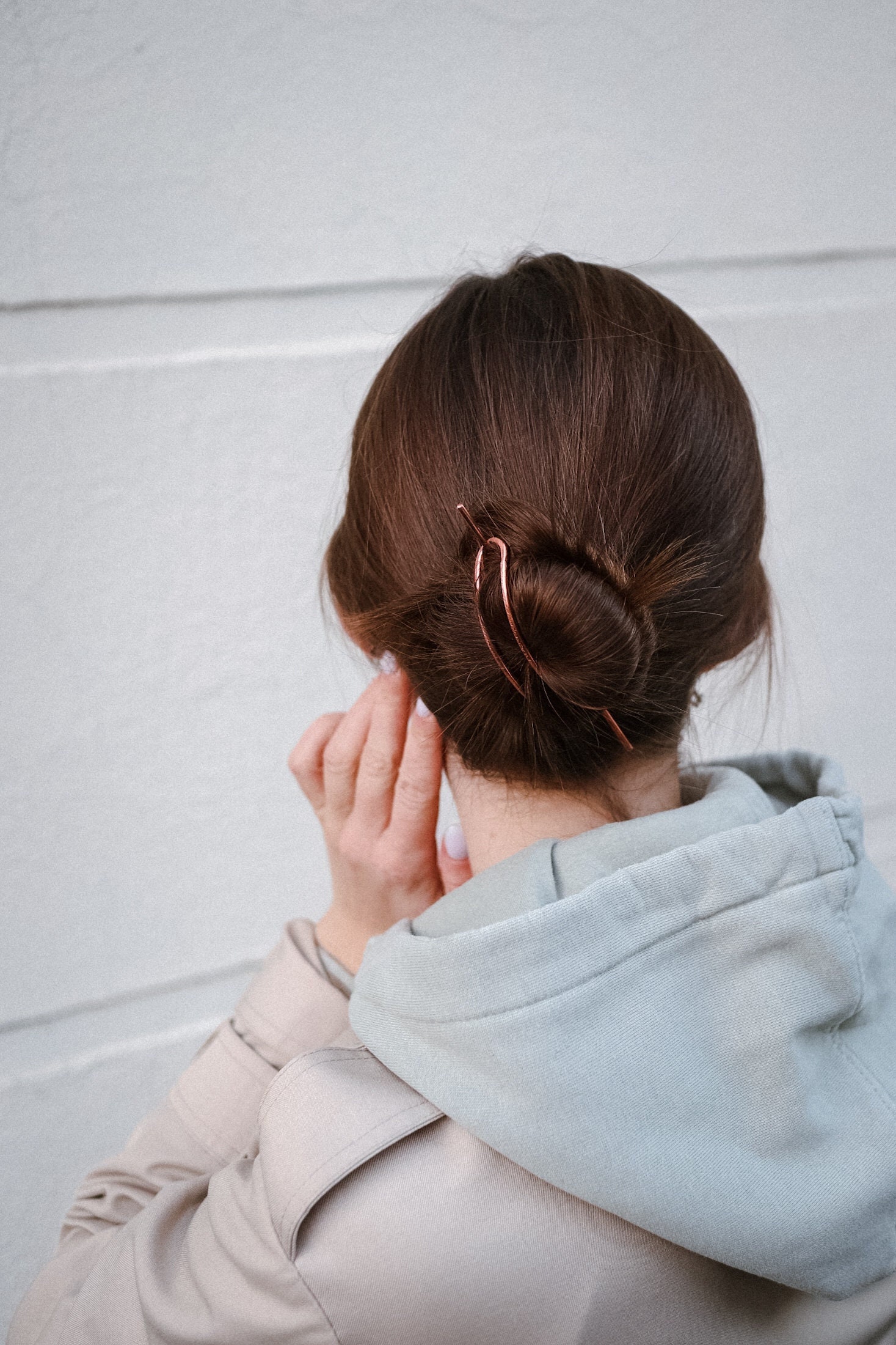 Large Hair Barrette Large Hair Clip Hammered Hair Slide Etsy UK