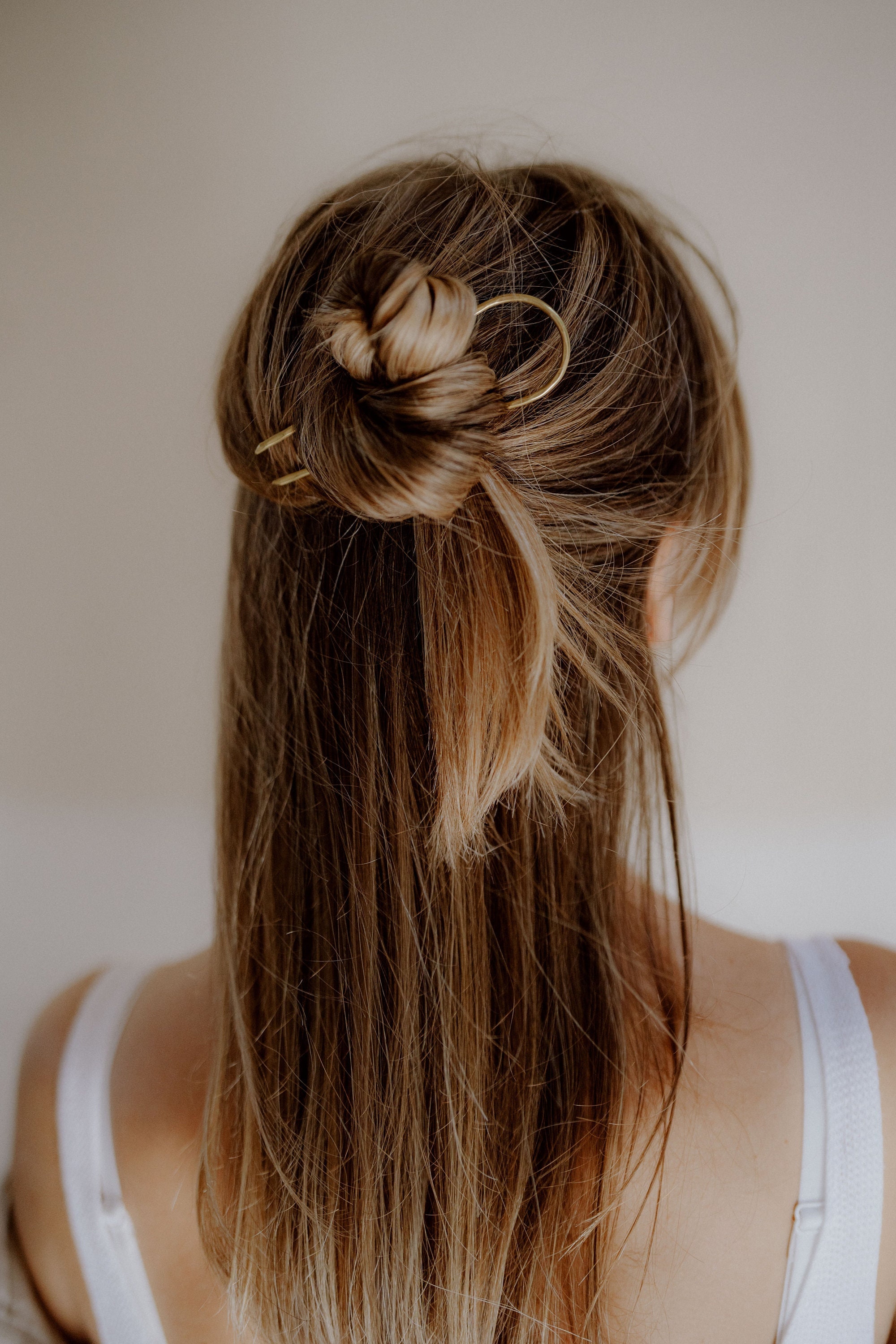 Hammered Hair Fork Metal Hair Pin Basic Pins Everyday Hair Accessories ...