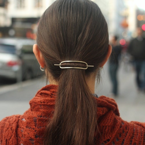 Minimalist Brass Hair Slide Pony Tail Holder Small Hair - Etsy Minimalist Brass Hair Slide Pony Tail Holder Small Hair - Etsy