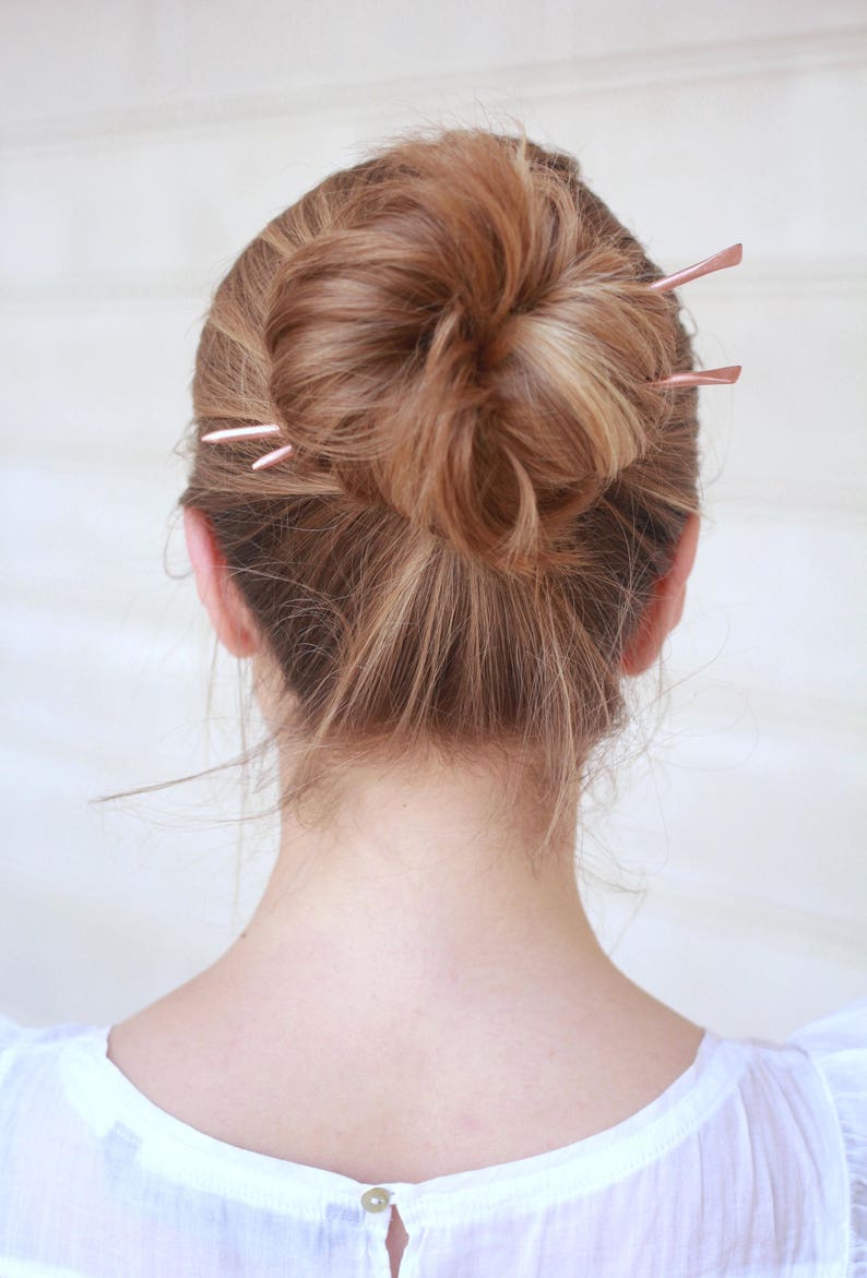 Metal Chinese Hair Stick Pin Chopsticks Ponytail Bun Holder