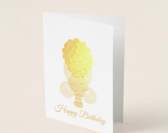 Gold Foil Greeting Card| Happy Birthday!