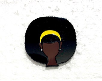 I love my fro enamel pin