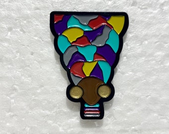 Soft enamel pin titled ”Colorful Goddess”.
