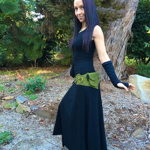 Vestido de algodón spandex de corte XS en forma de A: ropa básica para el día a día, cómoda, para festivales, para habitantes del bosque: psytrance, hippie, elfo