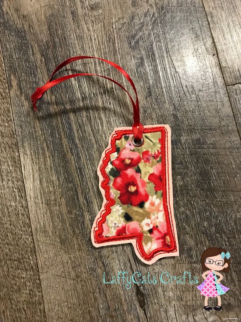 Christmas Tree Decor Tree Ornament Christmas Decorations Handmade Mississippi Christmas Ornament Mississippi State State of Mississippi