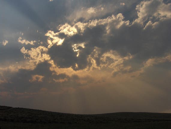Sun Rays Thru Clouds Etsy