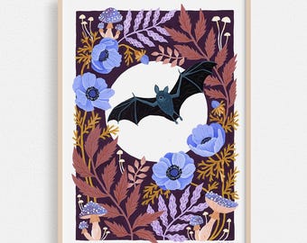 Lunar Bat Art Print