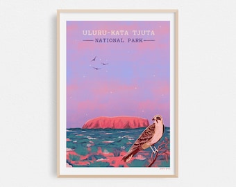 Parc national d’Uluru Australie, Impression de voyage, Affiche australienne, Cadeau de pendaison de crémaillère, Décoration intérieure