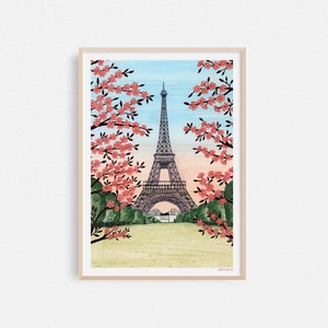 The Eiffel Tower, Paris, Travel Wall Art - A4 or A3 Artists Print