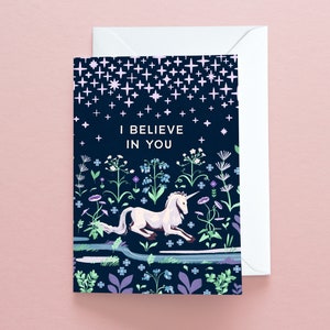Greetings Card - I Believe in You Unicorn