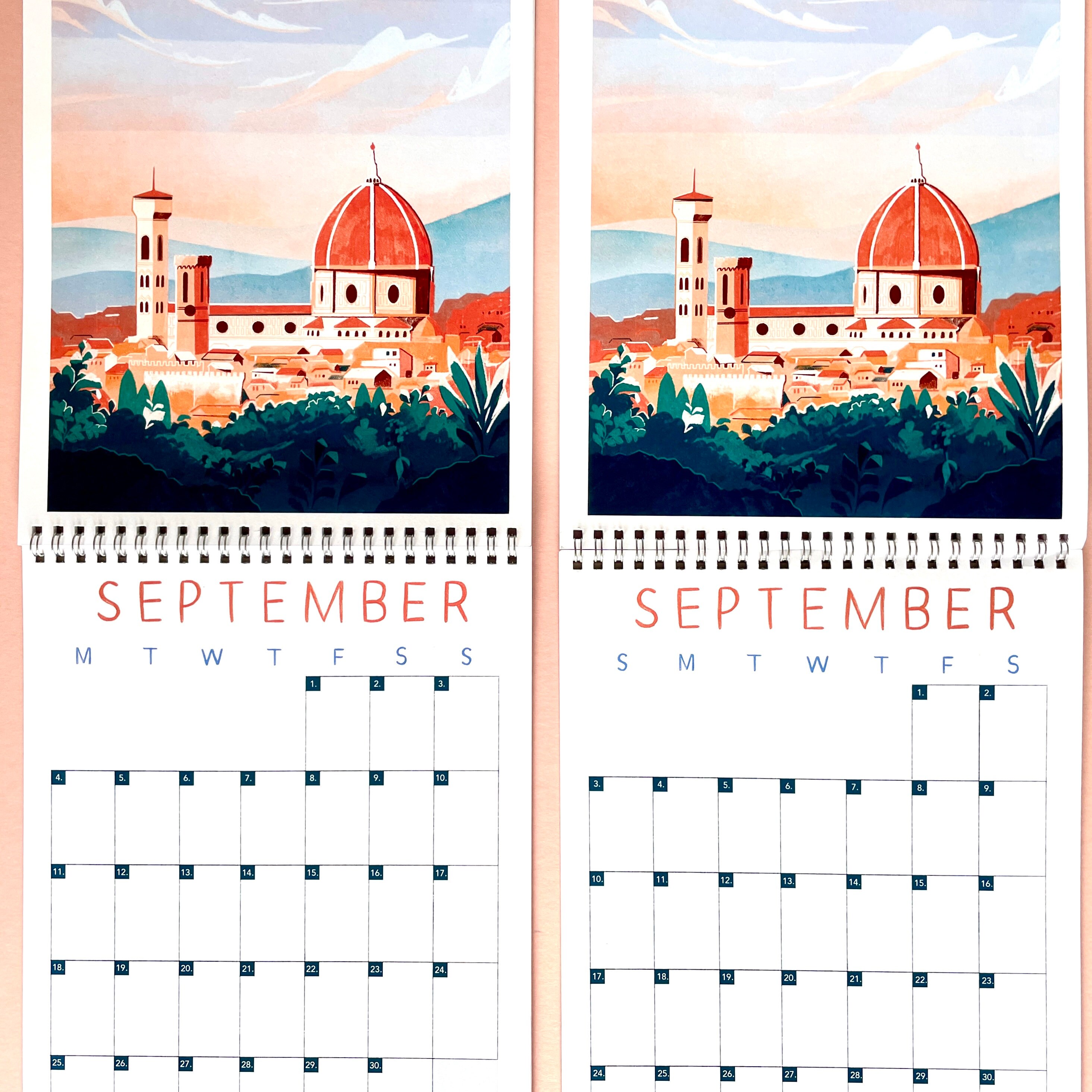 2023 Papio Press Illustrated Wall Calendar Travel Etsy UK
