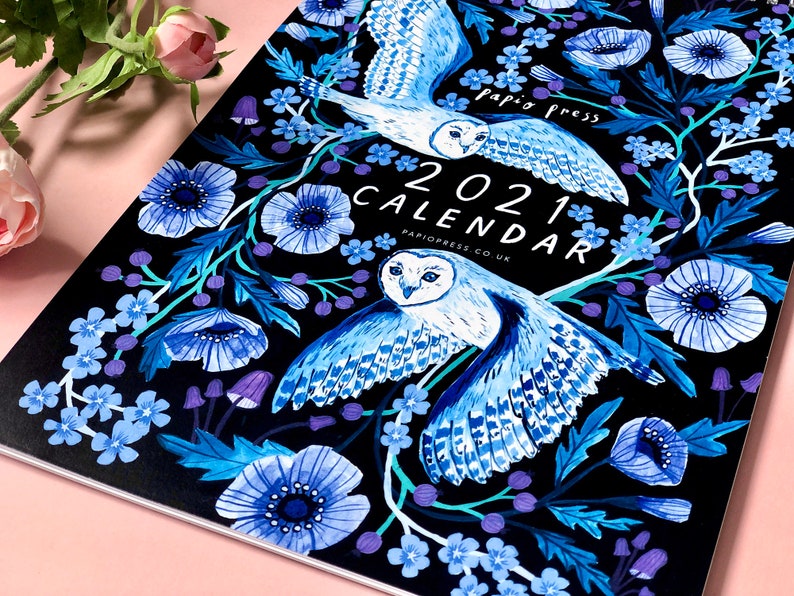 2021 Papio Press Illustrated Wall Calendar Etsy