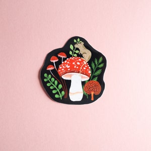 Mouse Mushroom Sticker, Car Laptop Decal image 2