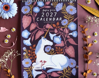 2027 Papio Press Illustrated Wall Calendar - Magic and Fantasy