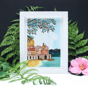 Amalfi Coast, Travel, Holiday Wall Art A4 or A3 Artists Print image 2