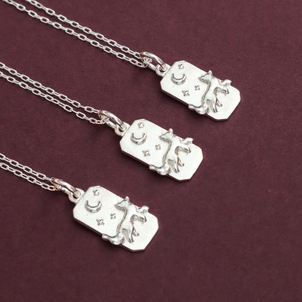 Silver Lunar Fox Pendant