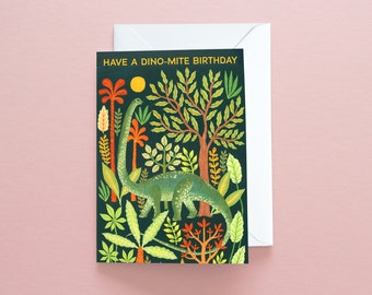 Greetings Card - Have a Dino-Mite Birthday Dinosaur Card