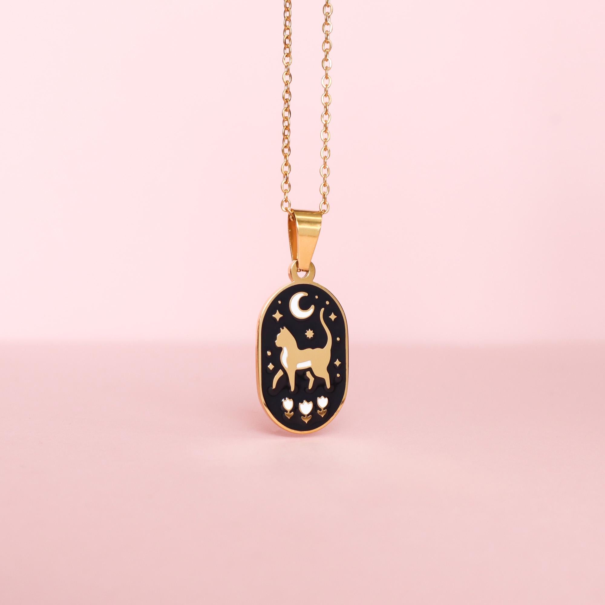 琥珀のペンダント猫 - Etsy 日本