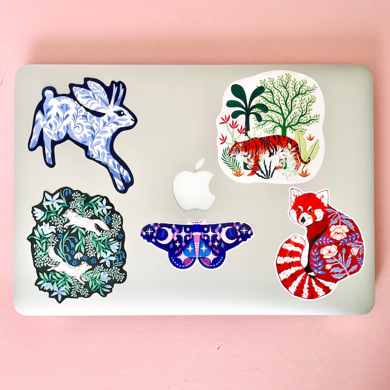 Mystery Pack of Stickers, Glitter Animal Decals, Cute Laptop Stickers image 4