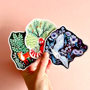 Mystery Pack of Stickers, Glitter Animal Decals, Cute Laptop Stickers image 3