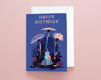 Greetings Card - Happy Birthday Frog Card