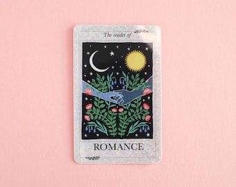 The Reader of Romance Glitter Sticker