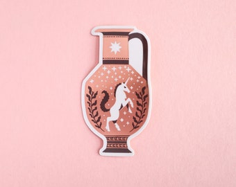 Unicorn Vase, Mirror Laptop Sticker