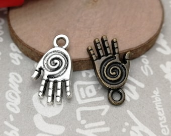 30 Ciondoli A Forma Di Foglia In Ottone Vintage – 3 Colori (oro, Argento, Rosa) Per Gioielli Fai Da Te, Collane, Bracciali, Orecchini - 3