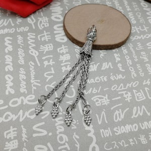 6/20 Pieces Metal grape tassel Pendant Necklace Earring Keychain Charm Handmade Craft Jewelry DIY Finding Antique Bronze Silver Color AM0318