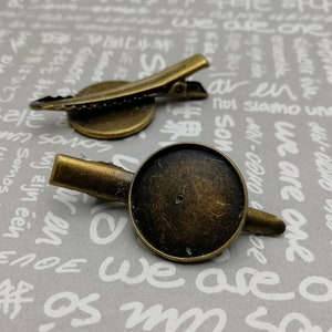 antique bronze color 45 mm metal alligator hair clip with 20 mm glue pad , head clip accessory handmade craft jewelry making finding AH0111