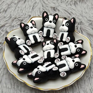 Silicone Bead 3D Pet Dog Focal Bead DIY Charm Pen Finding AS1458