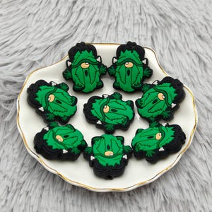 Silikonpärla Halloween-trollkarl Gnome Dvärg Fokalpärla DIY Charm Penna Hitta AS2374