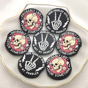 Silicone Bead Halloween Skeleton Skull Hand Focal Bead for Pen Bracelet Necklace Keychain Lanyard , Silicone Bead DIY Charm Finding AS0312