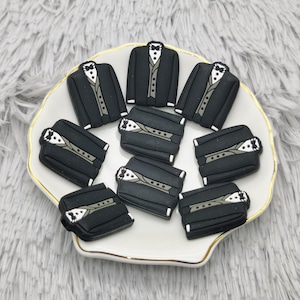 Silicone Bead Men Suit Focal Bead DIY Charm Pen Finding AS1255