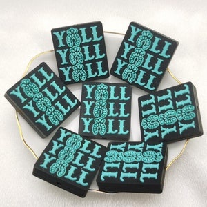 Silicone Bead Y'all You All Focal Bead DIY Charm Pen Finding AS0790