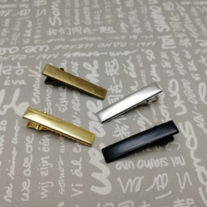 32 mm metal flat alligator hair clip blank , head clip headband accessory hair pin finding , gold silver black antique bronze color AH0098