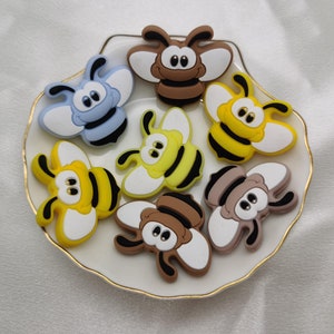 Silicone Bead Honeybee Honey Bee Hornet Focal Bead for Pen Bracelet Necklace Keychain Lanyard , Silicone Bead Bulk DIY Charm Finding AS0196