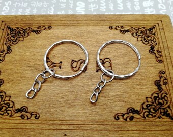 10/50 pieces dark silver color 1 inch diameter width metal split ring with 1 inch key chain , keyring keychain  key clasp DIY finding AF0009