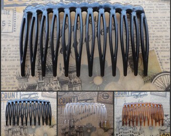 50 Mixed Color Plastic Smooth Hair Clips Side Combs Pin Grip Hair Pin 46mm