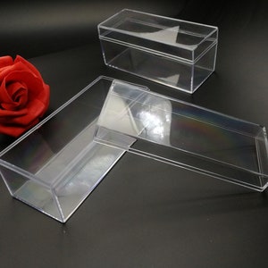 2 pieces 120x50x50 mm rectangle shape clear PS plastic box , jewelry bead tool wedding party gift display storage acrylic resin box , AB0112