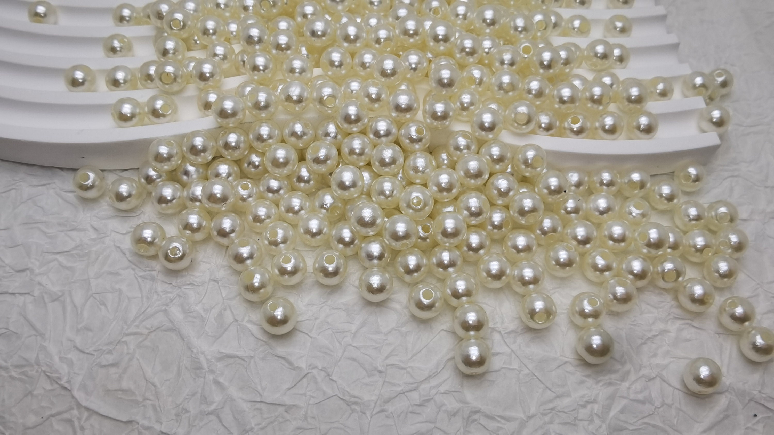 1000 Perle Finte Di Plastica Da 8 Mm - Rosa Accesso Per Craft, Gioielli Fai Da Te - Foto 8