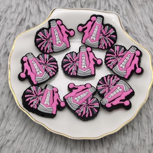 Siliconen kraal Juichen Juichende ploeg Cheerleaders Brandpuntskraal voor pen Armband ketting Sleutelhanger Sleutelhanger Siliconen kraal DIY Charm Finding AS0915